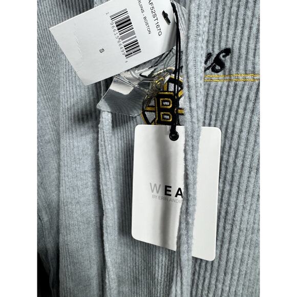 Wear By Erin Andrew’s Boston Bruins Logo Silver Knit Sweater Hoodie Sz S/P NWT - Picture 4 of 6